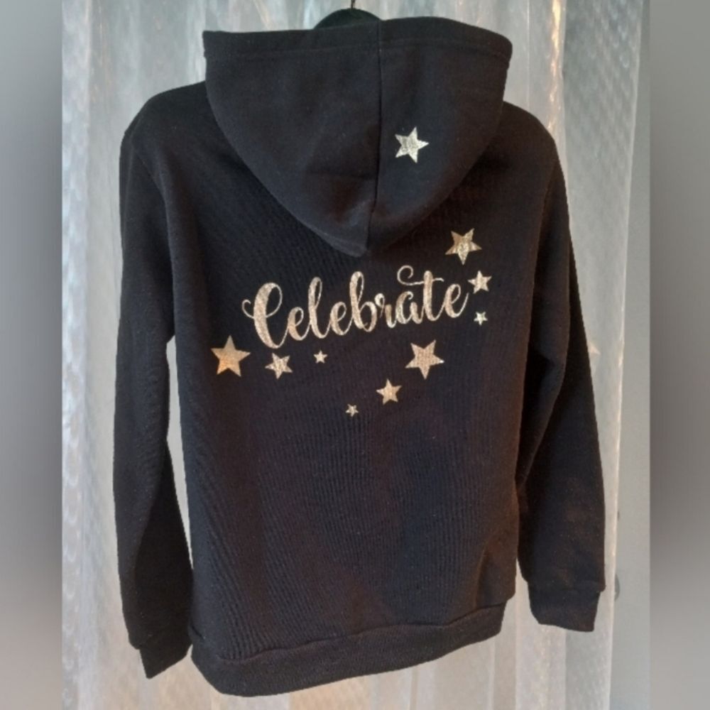 Women's Cute Black Hoodie Size M